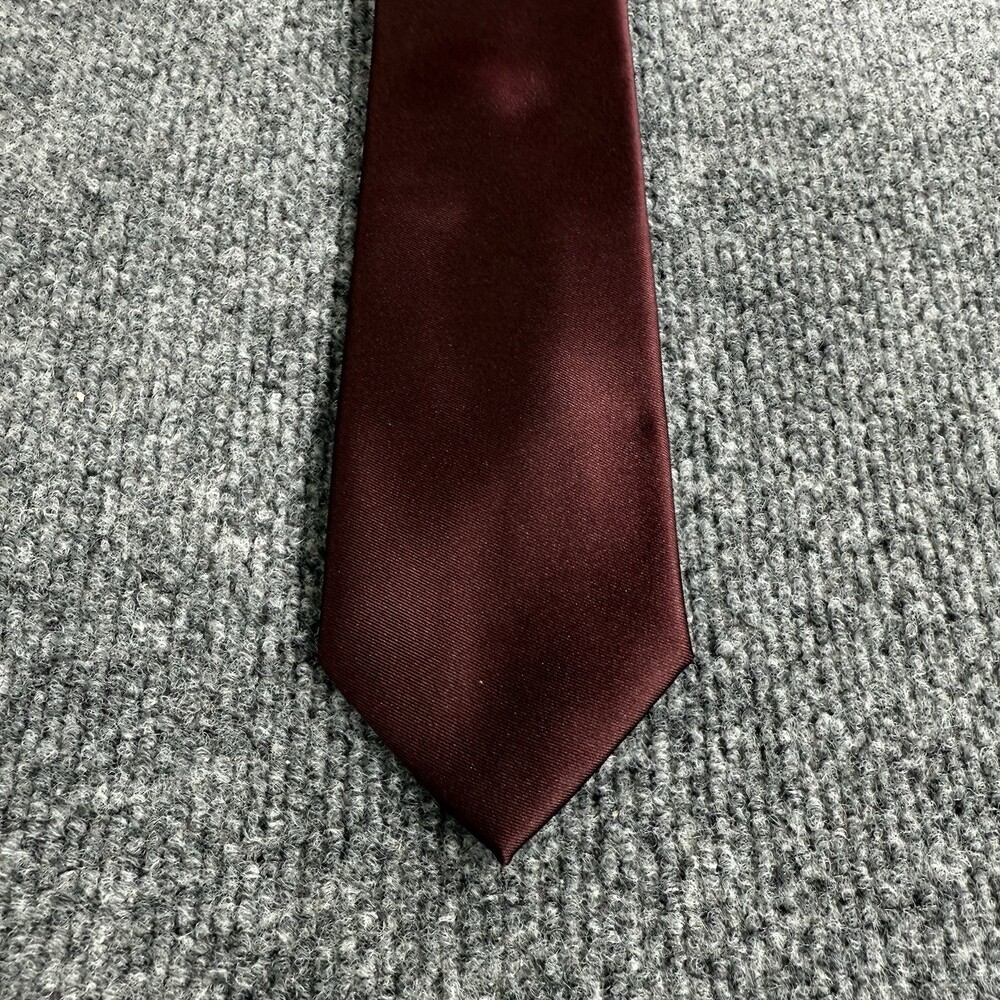 Express Solid Burgundy Necktie — Men's Classic
